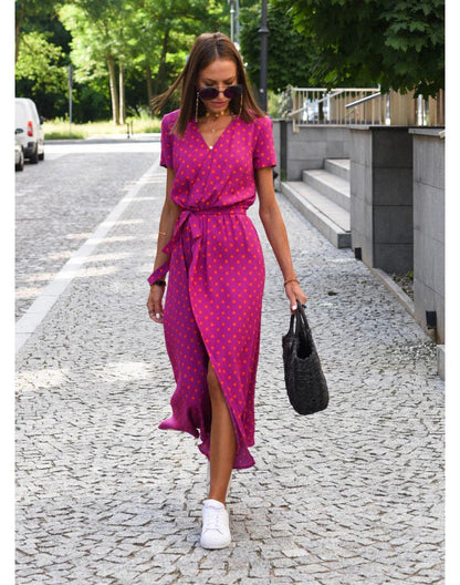 Sleeveless V-Neck Midi Dress