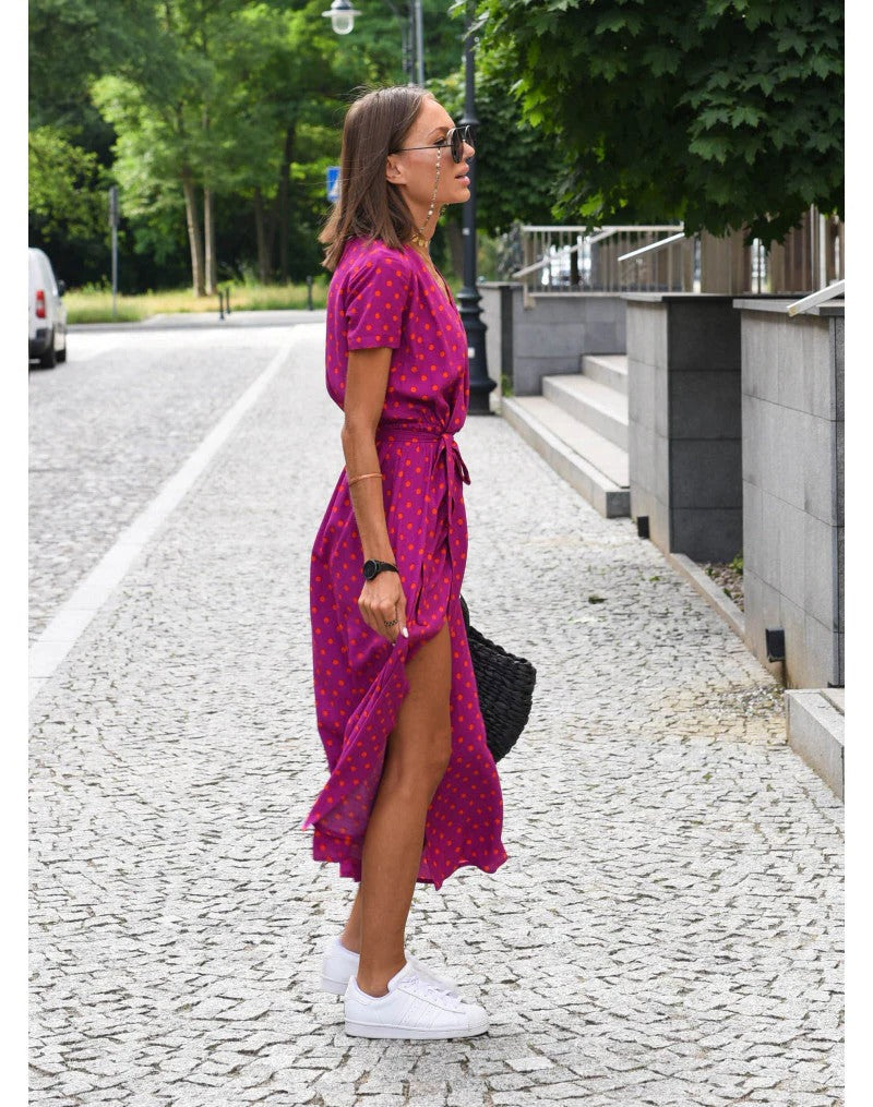 Sleeveless V-Neck Midi Dress