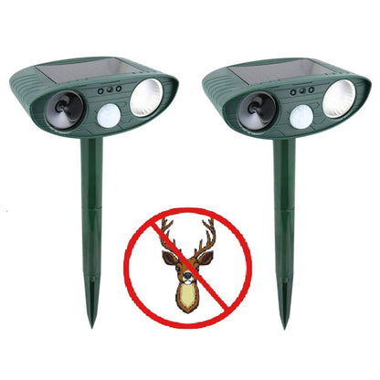 Solar Powered Ultrasonic Deer Repellent – Motion Sensor Animal Deterrent for Garden, Lawn & Yard Protection