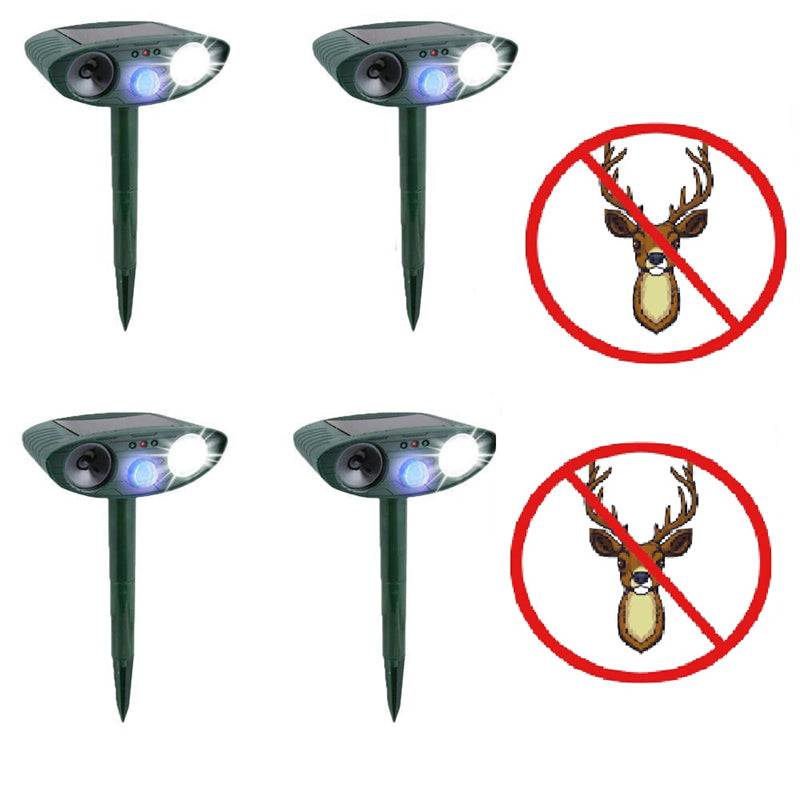 Solar Powered Ultrasonic Deer Repellent – Motion Sensor Animal Deterrent for Garden, Lawn & Yard Protection