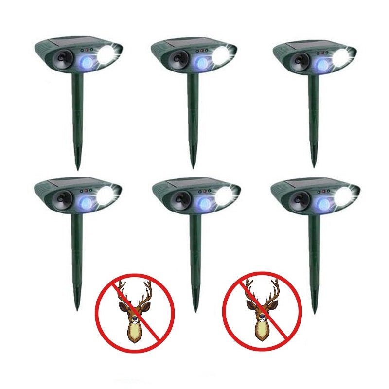 Solar Powered Ultrasonic Deer Repellent – Motion Sensor Animal Deterrent for Garden, Lawn & Yard Protection