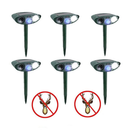 Solar Powered Ultrasonic Deer Repellent – Motion Sensor Animal Deterrent for Garden, Lawn & Yard Protection