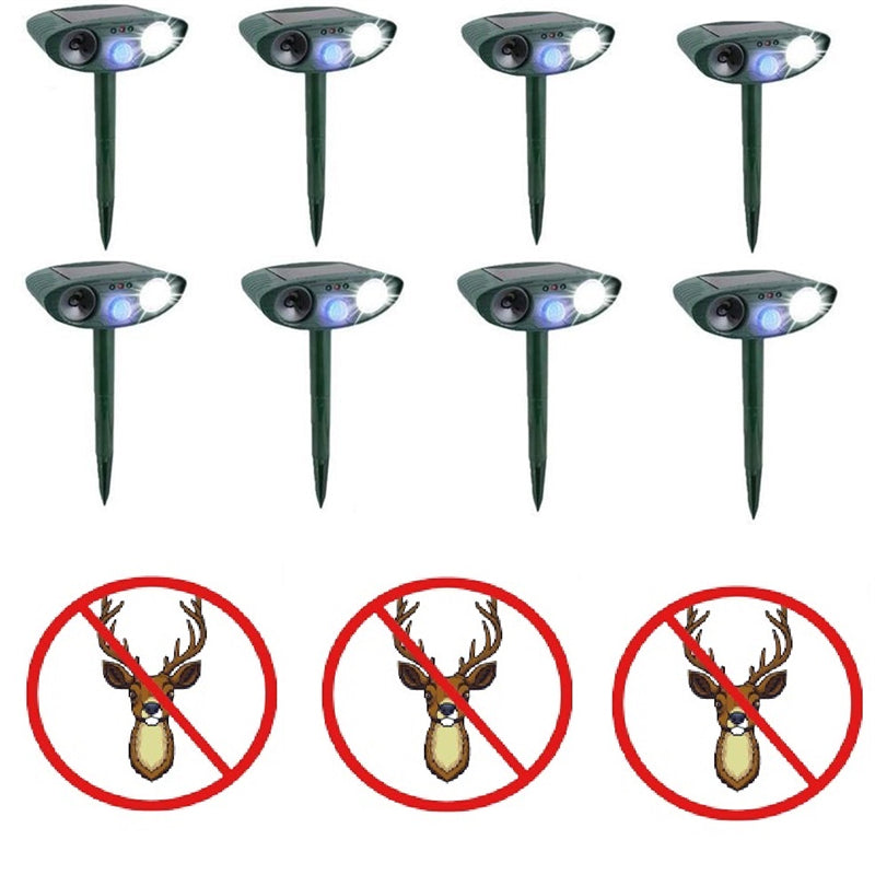 Solar Powered Ultrasonic Deer Repellent – Motion Sensor Animal Deterrent for Garden, Lawn & Yard Protection