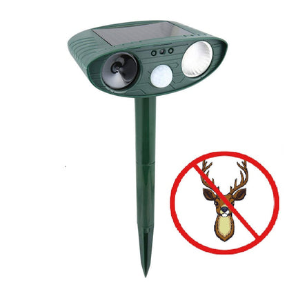 Solar Powered Ultrasonic Deer Repellent – Motion Sensor Animal Deterrent for Garden, Lawn & Yard Protection