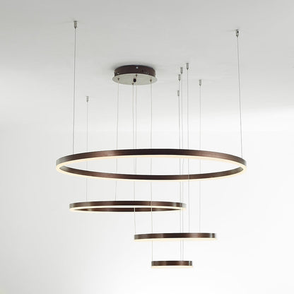Modern Pendant Light Tir-Circle Black/Gold/Coffee Metal