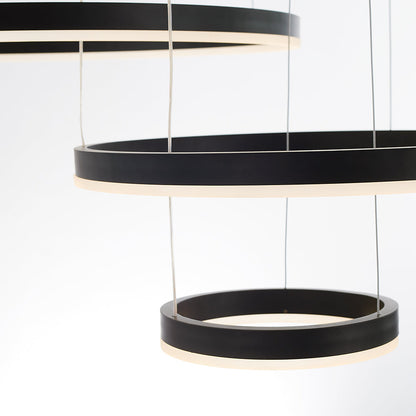 Modern Pendant Light Tir-Circle Black/Gold/Coffee Metal