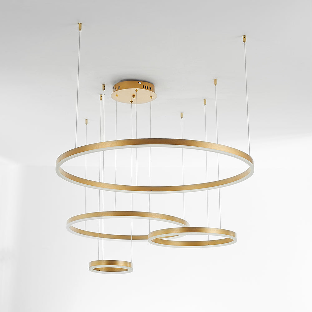 Modern Pendant Light Tir-Circle Black/Gold/Coffee Metal