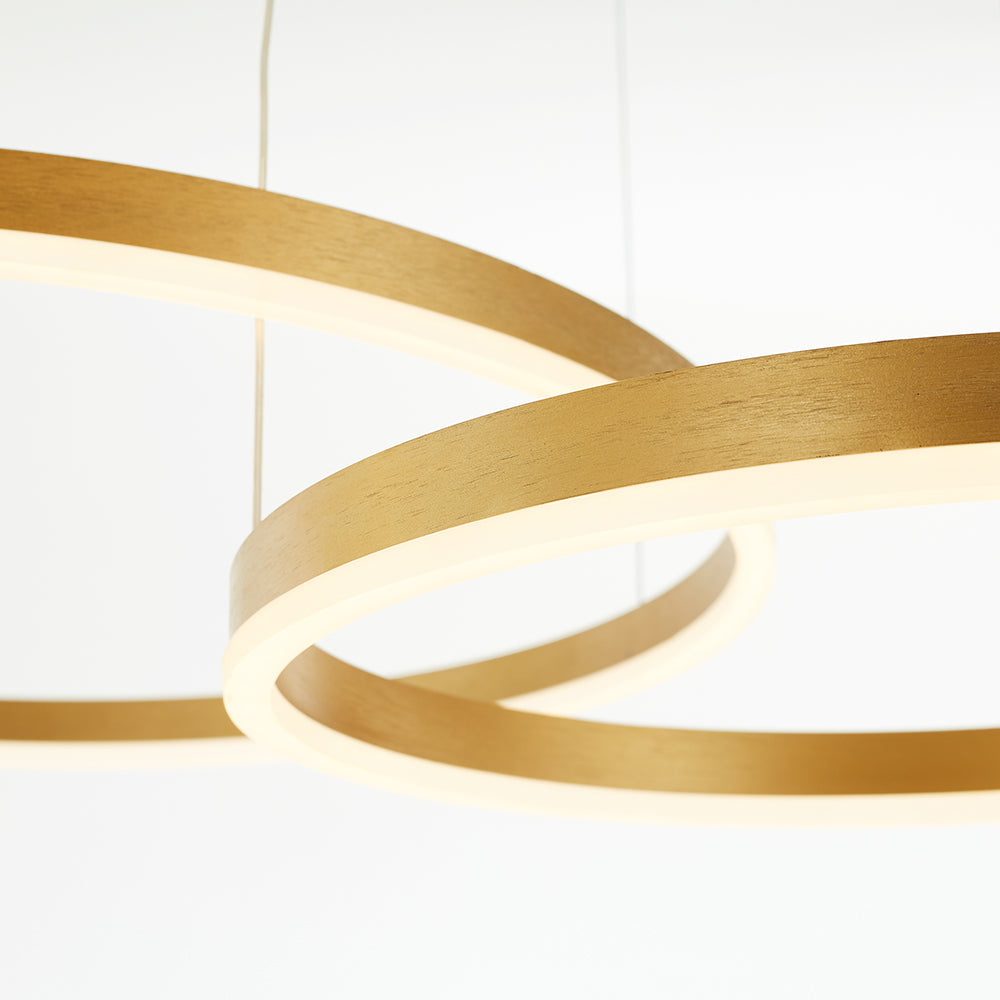 Modern Pendant Light Tir-Circle Black/Gold/Coffee Metal