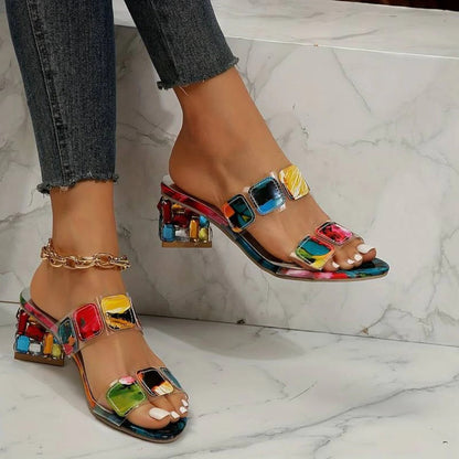 Women's Sandals with Sparkling Details