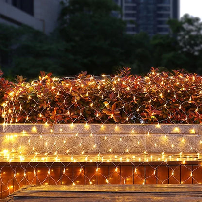 Aqua Mesh Waterproof String Lights for Yard at Night