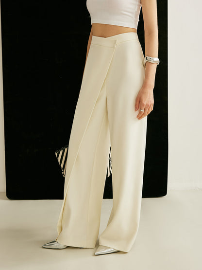 Asymmetrical Cross Wrap High-Waist