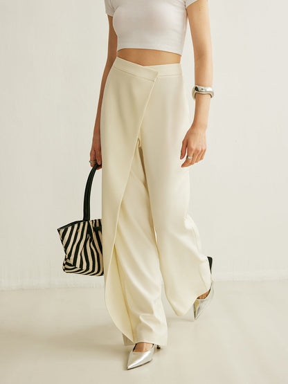 Asymmetrical Cross Wrap High-Waist