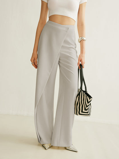 Asymmetrical Cross Wrap High-Waist