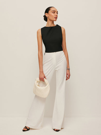 Asymmetrical Open-Back Tie Top