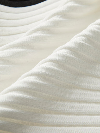 Asymmetrical Ribbed Side Tie Top