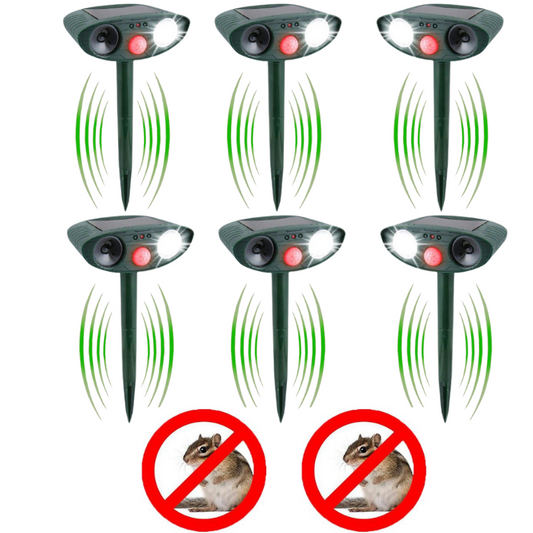 Solar Ultrasonic Chipmunk Repeller – Outdoor Rodent Deterrent Device