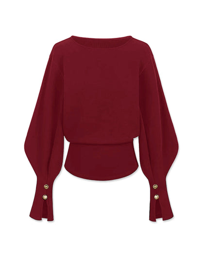 Bell Sleeve Cinched Sweatshirt