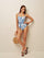 Bird Print Tie-Waist One-Piece Swimsuit