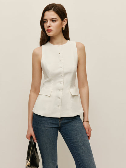 Bow Back Detail Sleeveless Top