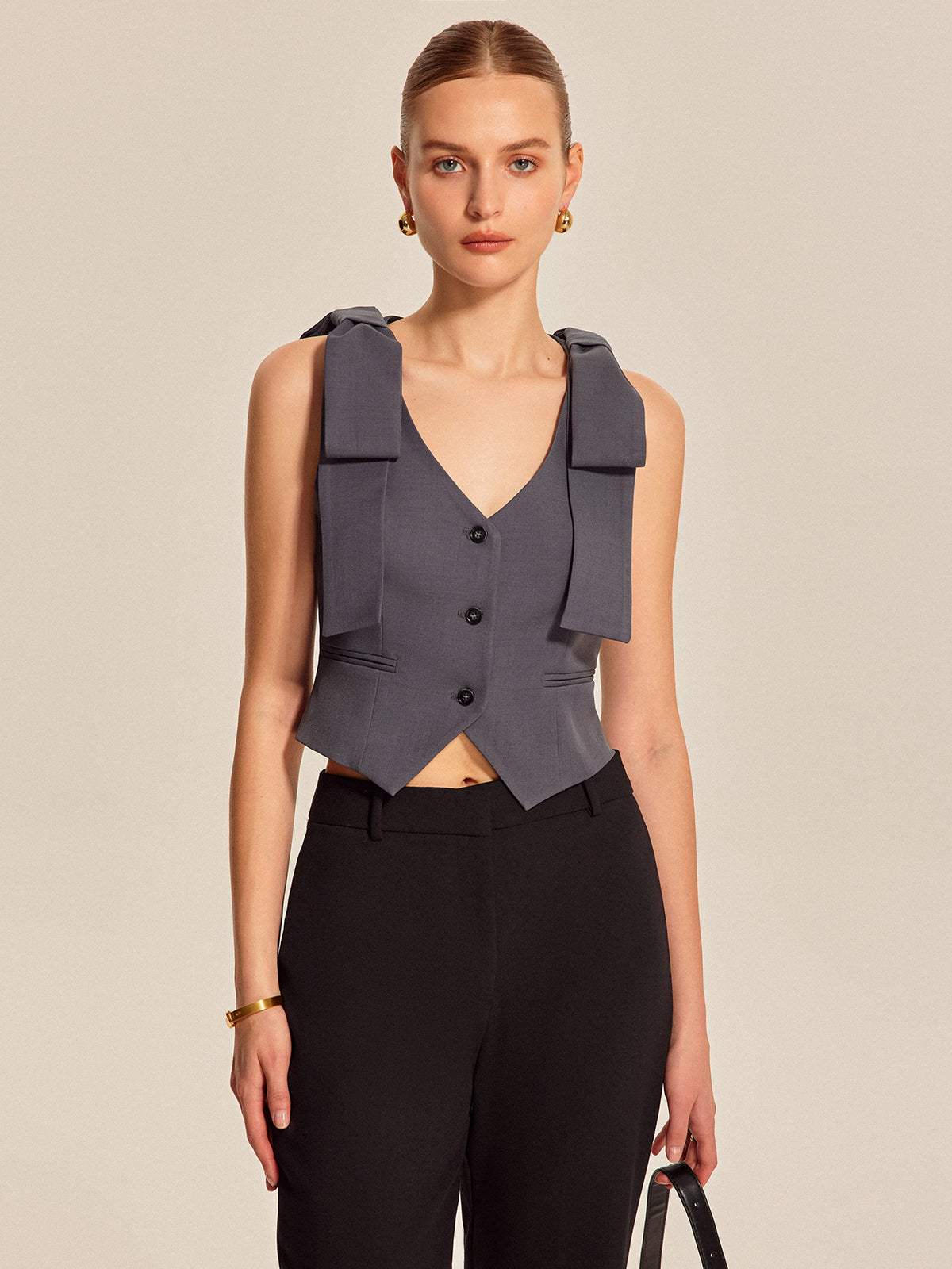 Bow Shoulder Vest