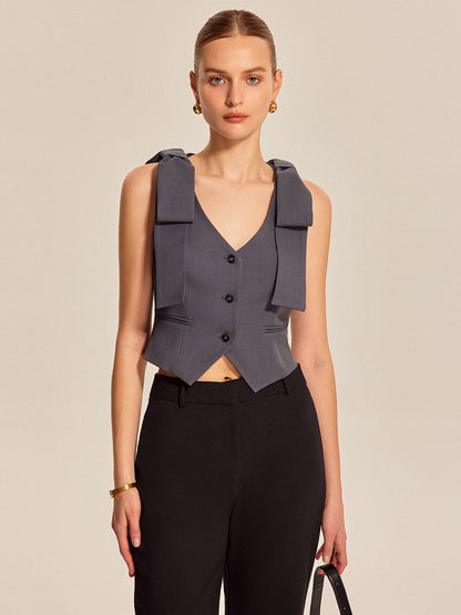 Bow Shoulder Vest