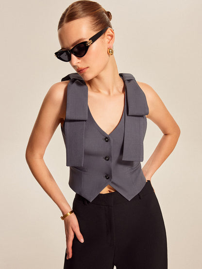 Bow Shoulder Vest