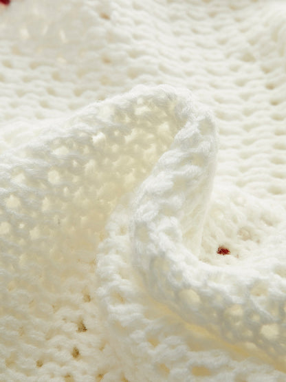 Button-Up Contrast Crochet Vest