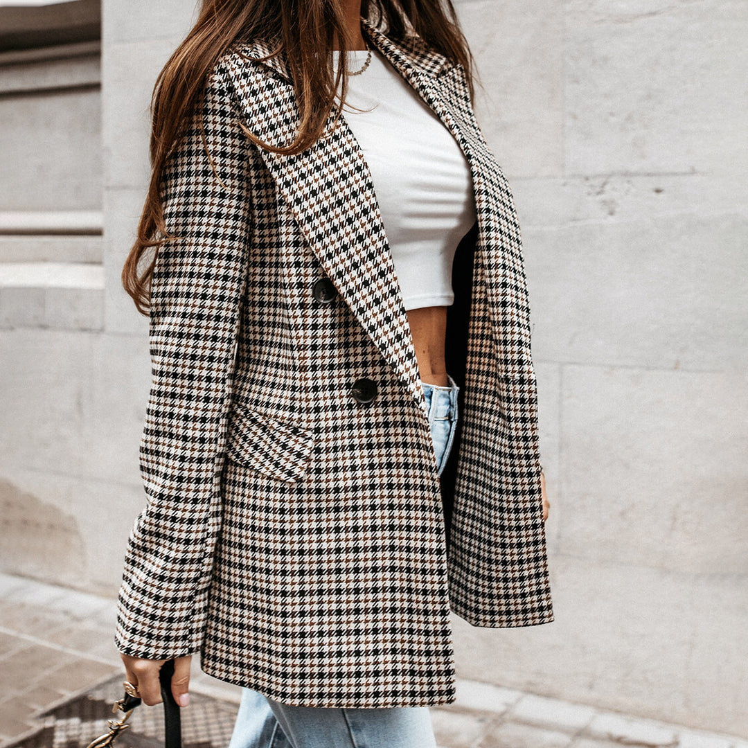 Cassidy - Checkered Blazer For Women