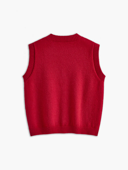 Casual Button Up Sweater Vest