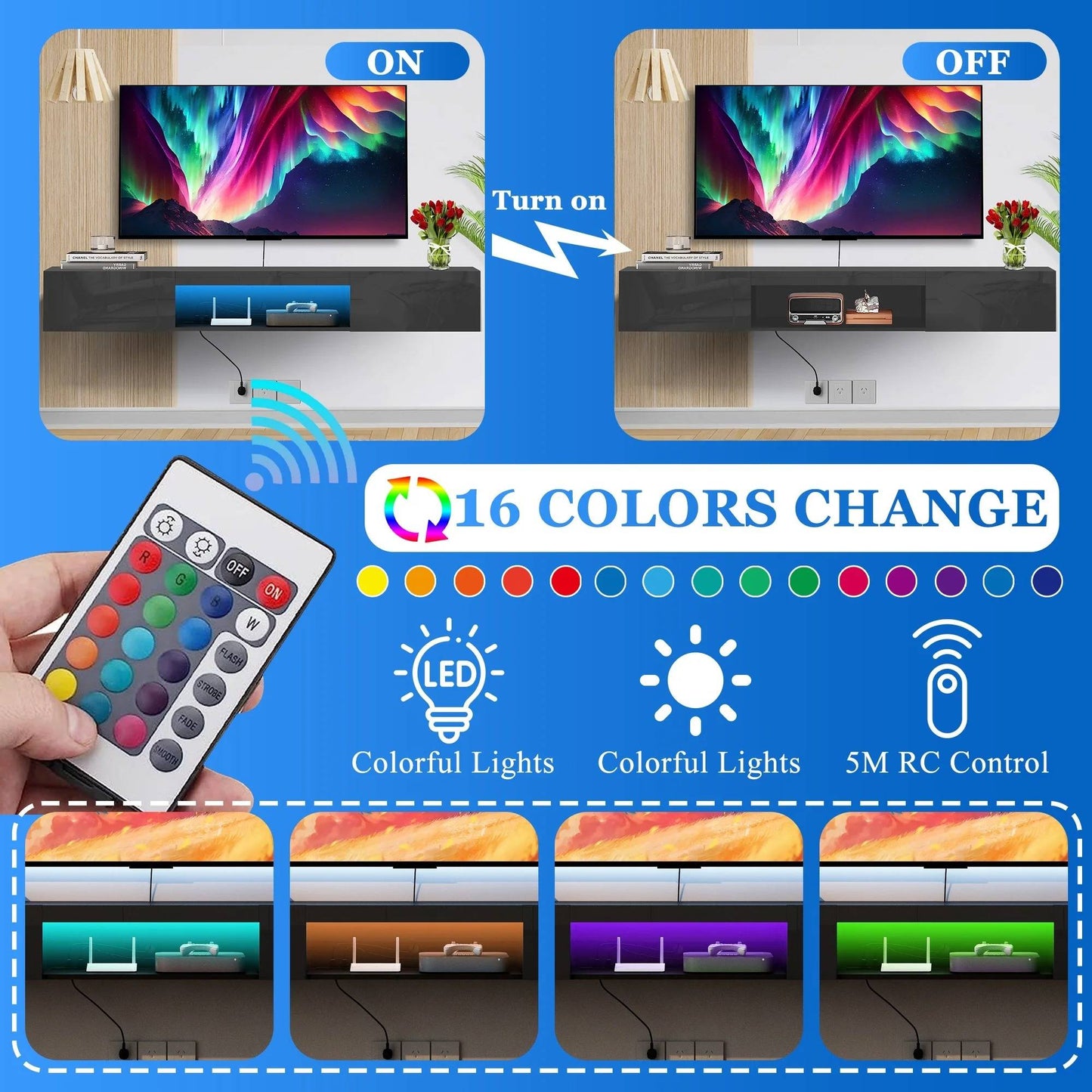Soporte flotante para TV