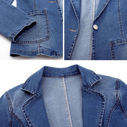 Classic Denim Blazer For Women