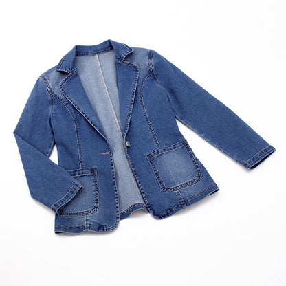 Classic Denim Blazer For Women