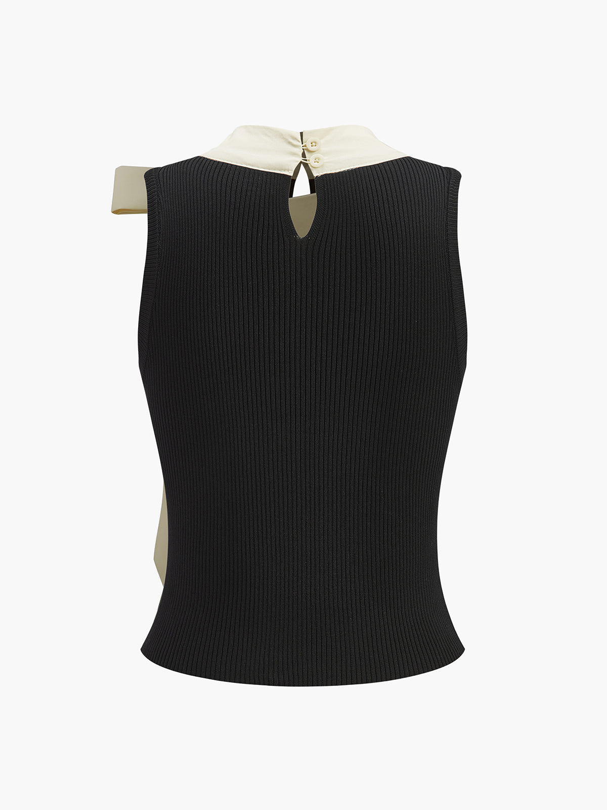 Color Block Bow Sweater Vest