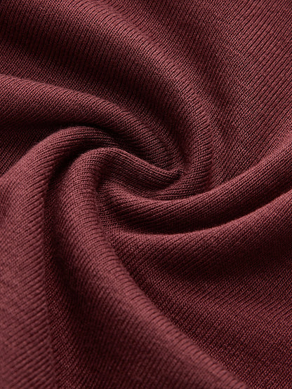 Color Block Pleated Jersey Slim Top