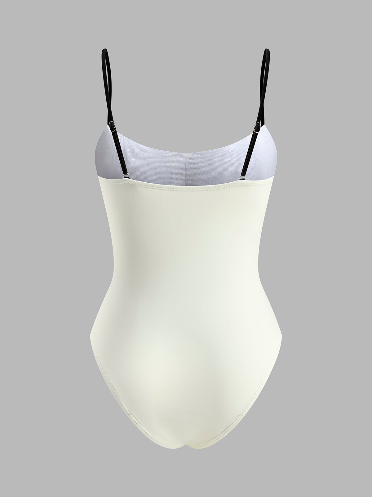 Contrast Trim Spaghetti Strap One-Piece Swimsuit