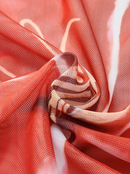 Korsettstil baddräkt med draperad överdel