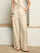 Cotton & Linen Pearl-Tie Mid-Waisted Pants
