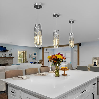 Creative Iron Crystal Glass Industrial Chandelier Pendant Lights Ceiling Lamp