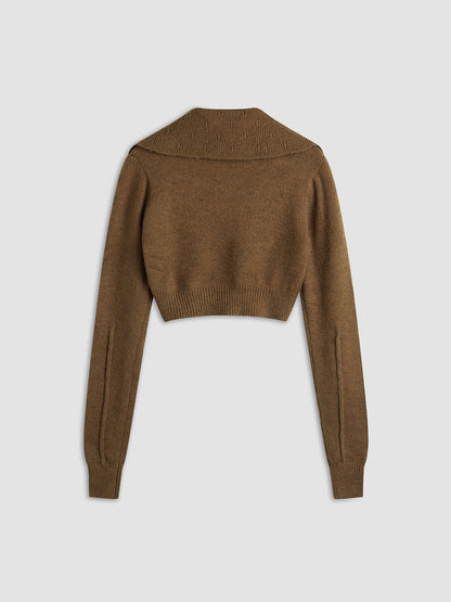 Korte cardigan met kraag