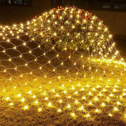 Aqua Mesh Waterproof String Lights for Yard at Night
