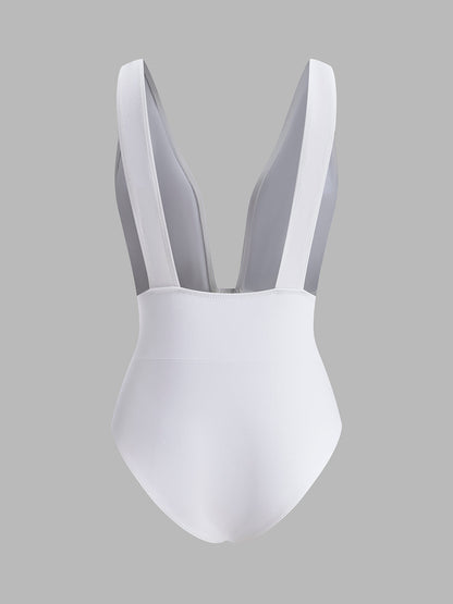Deep V Plunge One-Piece Swimsuit