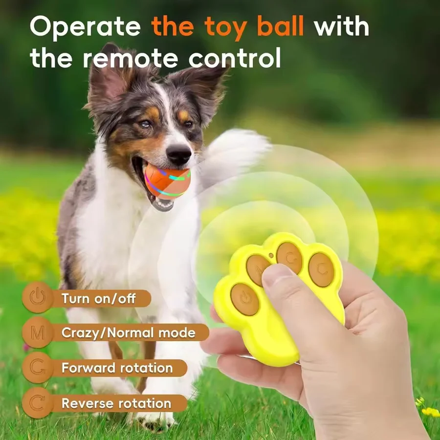 Dog and Cat Interactive Ball Toy – Self-Rolling Pet Toy for Indoor Fun