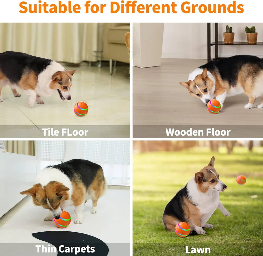 Dog and Cat Interactive Ball Toy – Self-Rolling Pet Toy for Indoor Fun