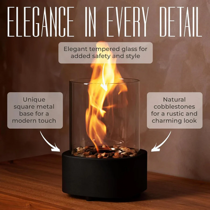Chimenea de Mesa Portátil de Vidrio Mini | Ventayo