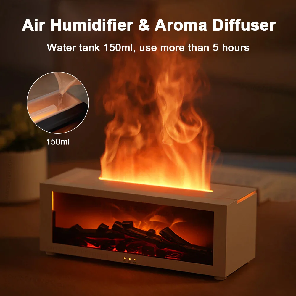 Air Humidifier and Air Purifier with Aromatherapy Flame Effect | Ventayo