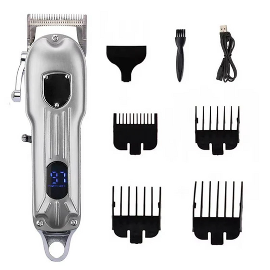 Dog Hair Clipper with Metal Housing – Rechargeable, Pro-Grade Pet Grooming Kit