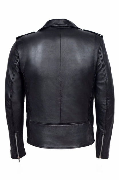 Men's Classic Leather Motorcycle Jacket