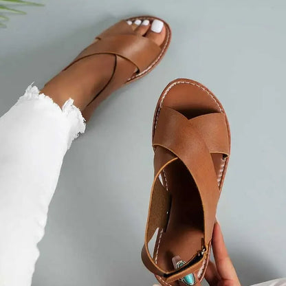 Women's Flat Leather Sandals