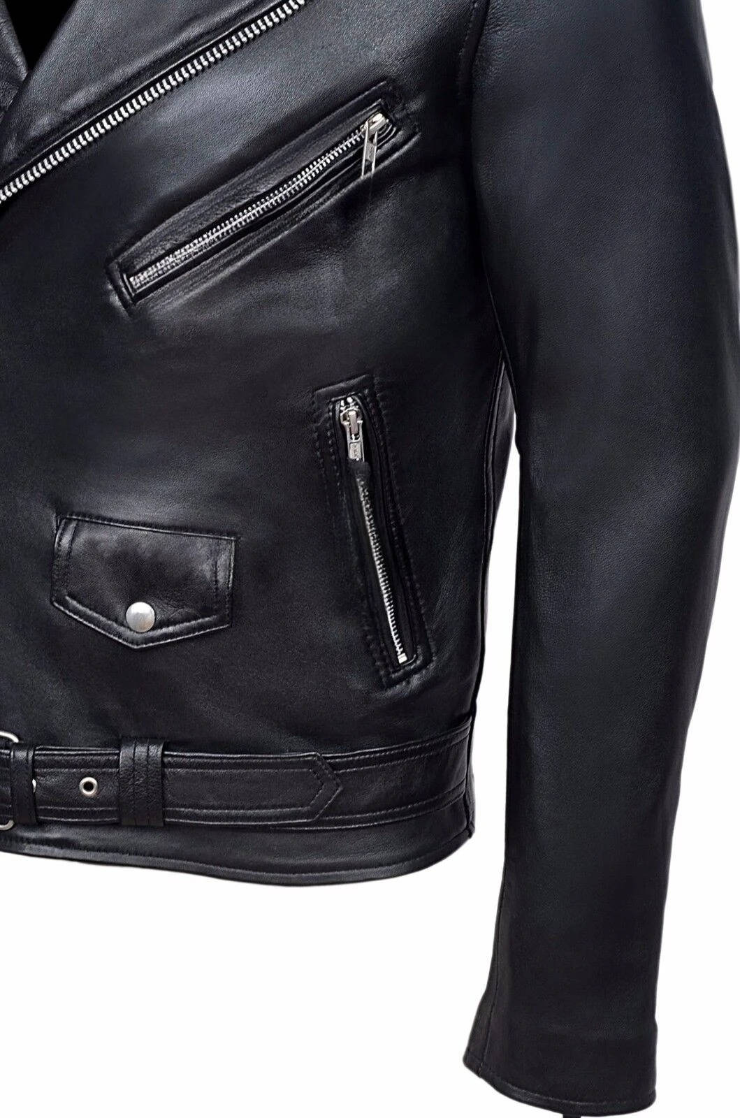 Men's Classic Leather Motorcycle Jacket