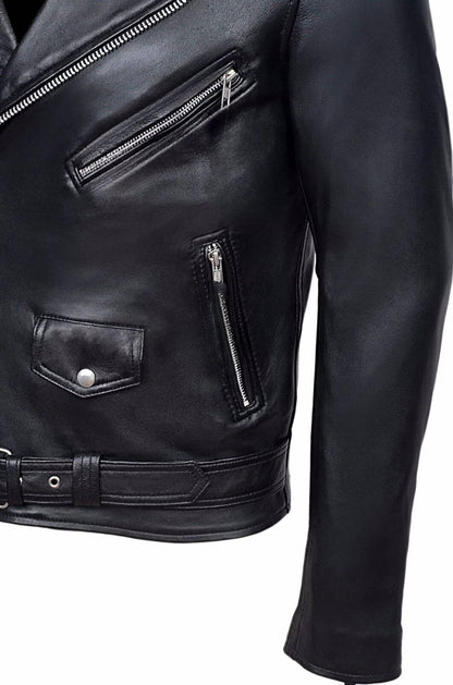 Men's Classic Leather Motorcycle Jacket